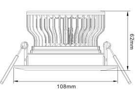 7W LD-CL-CPS-01-7W LED Down Light Cut-out 92mm Diameter 4.2" White Recessed Dimmable/Non-Dimmable LED Down Light